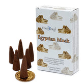 Bruine cone-vormige wierookkegels in doos ’Egyptian Musk’ van Stamford wierookkegels refreshing